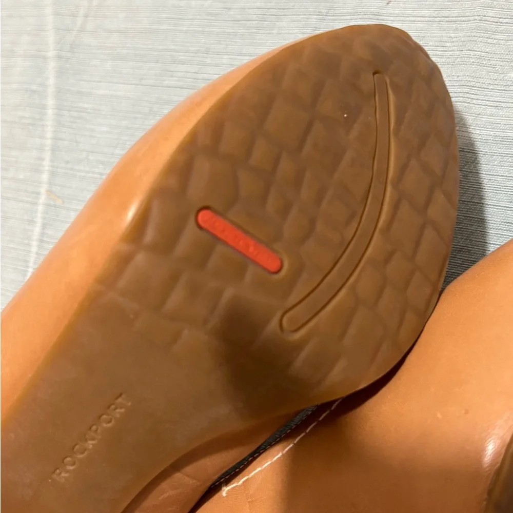 Rockport Tan Leather Platform Heels 8.5 Wide
